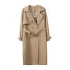 Inno Blazer Feminino Plus Size Gola Lapela Cinto Trench Coat Longo Primavera Novo Emagrecedor Jaqueta para o Trabalho 122057