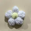 Adornos de Flores Esponjosas Grandes de 6 cm, Flores de Hilo Tejidas a Crochet Hechas a Mano, Accesorios para Ropa, Flores para Bolsos de Crochet DIY