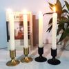 Portavelas de Boda Estilo Europeo Dorado y Negro Base para Velas Adornos Artesanías de Hierro de Alta Gama Atmósfera de Halloween