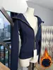 Chaqueta Clásica Americana de Corte Delgado para Mujer, Nueva Llegada de Otoño, Hombro Normal, Sudadera con Capucha y Cremallera, Capa Interior Cálida de Invierno, Sudadera Jimo
