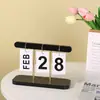 Calendario de Madera Moderno de Hojas Giratorias para Escritorio Colgante Dormitorio Estudio Oficina Decoración de Escritorio Accesorios para Fotos Calendario Perpetuo