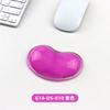 Apoio de pulso em forma de coração transparente fofo mouse pad de silicone cor sólida pintado almofada de mão apoio de pulso de cristal mouse pad de pulso