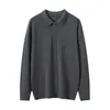 Nova Coleção Outono/Inverno 100% Caxemira Masculino Gola Lapela Minimalista para o Dia a Dia Fácil de Combinar Temperamento Moda Casual Blusa de Tricô