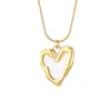 Elegante Collar de Corazón Colorido de Acero Inoxidable - Minimalista y de Alta Gama Colgante de Corazón de Lava Accesorio para Mujer