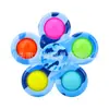 Venta caliente transfronteriza desratización giroscopio de punta de dedo impresión de color UV burbuja de descompresión música edc giroscopio de dedo juguete de descompresión