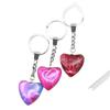 Llavero creativo de vidrio con parche de amor foto de pareja Llavero de cristal transparente colgante diy regalo al por mayor