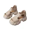 Sandalias Romanas de Piel Suave con Punta Abierta para Mujer, Nuevo Estilo Verano 2026, Sandalias de Cuña con Plataforma de Suela Gruesa, Huecas, Versátiles, con Punta Abierta