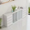 Vitrina para salón de uñas gabinete para uñas gabinete de almacenamiento para esmalte de uñas gel tablero de colores de esmalte de uñas gabinete lateral para salón de uñas gabinete de piso