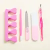 Set de herramientas para arte de uñas juego completo de esmalte de uñas cuidado tira pulidora para principiantes manicura básica tira recortadora