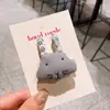 Grampo de Cabelo de Coelho Desenho Animado Fofo Estilo Coreano Coração Doce Feminino Algodão 3D Preenchido Desenho Animado Clipe Lateral Grampo de Franja Feito à Mão