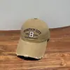 Gorra de Béisbol Desgastada con Bordado de Letras Retro Americana, Gorra Versátil de Moda Casual Vintage con Parte Superior Suave Protector Solar Moderna