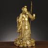 Soporte de cobre completo cuchillo adornos de Guan Gong Tuobao Guan Gong Guan Erye porche del hogar tienda decoraciones grandes estatua de Guan Di