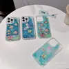 Para OPPO Fondo de Bikini Arenita A96 Funda de Teléfono A17 Dibujos Animados A5pro Resistente a Caídas Líquido con Purpurina A38 Linda