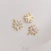 Pingente Flor de Cerejeira Margarida Coração de Pêssego Zircônia Banhado a Ouro 14K Pingente em Formato de Flor que Preserva a Cor Pingente para Pulseira Brincos Joias DIY