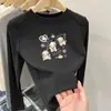Camiseta de manga larga de forro polar 2026 otoño e invierno para niños y bebés, capa base de cuello redondo, top cálido cepillado para niñas