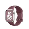 Pulseira de silicone Apple monocromática com fivela de borboleta 8 fivelas para apple watchs8/9/10 pulseira de relógio esportivo