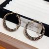 Brincos Redondos Geométricos Personalizados com Estampa de Leopardo Nicho Elegante Acessível Luxo High-End Modernos Brincos Exquisitos Modernos para Mulheres