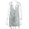 Vestido sexy de lentejuelas metálicas de Amazon 2023, ideal para fiestas, discotecas, estilo europeo y americano.