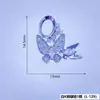 Accesorios para Uñas con Zirconia Incrustada de Cobre, Decoraciones para Uñas con Borla de Lazo Plateada, Decoraciones de Uñas Portátiles de Mariposa, Pedrería para Uñas
