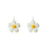 Pendientes de estilo coreano de moda hechos a mano con rafia tejida, flores exageradas, ganchos para la oreja, personalidad, color dulce a juego, corona de nicho