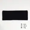 Faixa de Cabeça de Tricô Lisa Europeia e Americana Transfronteiriça para Esportes e Fitness, Lenço de Cabeça Absorvente de Suor, Faixa de Cabelo Elástica Simples e Versátil, Acessório de Cabelo
