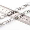 Nova corrente de malha de aço inoxidável corrente 8 palavras não desbota colar pulseira corrente de aço inoxidável original diy em estoque
