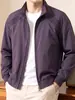 Jaqueta de Voo Retrô com Gola Alta para Homens, Casaco Elegante e Sofisticado Cleanfit, Jaqueta de Baseball Curta com Ombro Marcado Estilo Americano