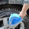 Cepillo para Lavar Coches de Venta Caliente Cepillo Esponja Onda Mango Transparente Engrosado Triángulo de Esquina Cepillo Esponja Herramienta para Lavar Coches