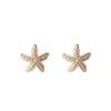 Nuevos Pendientes de Estrella de Mar con Perlas de Moda con Broches de Plata 925, Adecuados para el Uso Diario, Pendientes de Nicho Exquisitos y Versátiles con un Estilo Fresco y Sencillo