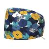 Gorro de Enfermera Gorro Redondo Estampado Lindo Delgado Transpirable Hebilla de Ajuste Elástico Gorro Quirúrgico Algodón Post-Quimioterapia Gorro para Mujer