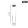 Garrafa Personalizada Boca Reta 30 Tampa de Bambu Ninho de Pássaro Garrafa para Exibição de Flores Secas Tubo de Ensaio Garrafa dos Desejos Chá Chá Aromatizado Sub-engarrafamento Garrafa de Doces