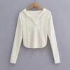 Suéter con capucha y vuelo de arco para mujer, nuevo estilo europeo y americano, otoño e invierno, W21371