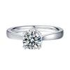 Anillo de plata 925 Tong Lin de cuatro garras Flor de loto diamante Mosan para mujer auténtico de 1 quilate grado D moissanita Anillo de diamante Suministro Directo de Fábrica