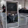 Espejo de Prueba de Lujo Ligero con Marco Colgante de Pared Sala de Estar Entrada Espejo para Vestirse Espejo de Tienda de Ropa Espejo de Piso a Pared Espejo de Cuerpo Entero Personalizado