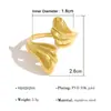 Anillo de Acero Inoxidable con Forma de Corazón Asimétrico de Doble Cara Estilo Europeo y Americano Oro de 18 Quilates No se Desvanece Anillo Versátil de Alta Gama con Forma de Corazón
