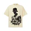2026 Transfronterizo Justin Bieber Estilo Americano Cuello Redondo Hombros Caídos 300g Lavado Peso Pesado Manga Corta Camiseta Base para Hombre