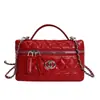 Bolsa Feminina Texturizada Moda Primavera 2026 Casual Bolsa de Ombro Transversal Nova Elegante Pequena Quadrada Verão