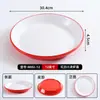 Platos Especiales para Cangrejos, Restaurante de Mariscos a la Barbacoa, Platos para Langosta, Platos Grandes Doble Asa de Melamina, Platos Grandes para Hot Pot de Pollo Picante