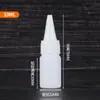 Botella de Plástico Blanca Puntiaguda 20ml 60ml Botella Dispensadora de Pintura Pegamento Botella Blanca Pequeña Opaca Botella Gotero de Apriete