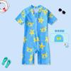 Traje de Baño Nuevo para Niñas 2025 Dibujos Animados Manga Corta Traje de Baño para Niños 3 años 6 años Traje de Baño para Hombre Traje Gorro de Natación