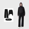 [En Stock] Conjunto de Sudadera con Cremallera Completa Ld Suelta para Mujer, Cárdigan Deportivo con Capucha, Chaqueta de Neopreno con Forro Polar para Yoga