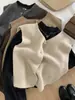 Chaleco de punto holgado estilo coreano, jersey versátil, top casual fino de moda 2026 nuevo para mujer