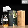 Uma garrafa de vinho branco de 500ml garrafa de vinho para remédio chinês garrafa de vinho 500ml garrafa vazia vidro branco cristal espessado impressão garrafa de vinho para fabricação própria