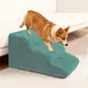 Escalera de Escalada para Perros Pequeños y Gatos para el Hogar de 2, 3 y 4 Escalones, Peldaños Antideslizantes, Escalera para Sofá de Cama para Mascotas Multicapa Desmontable y Lavable