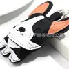 Chaveiro Pingente Cão Corgi Fofo de Couro Monograma Clássico Pingente para Bolsa Filhote Chaveiro de Carro Unissex