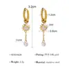 Brincos Novos de Pingente de Concha Primavera/Verão 2025 Ouro Real 18K Brincos Versáteis Brincos de Pingente de Franja Acessórios de Orelha Femininos