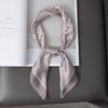 Cachecol de seda estilo coreano Cachecol quadrado pequeno Primavera Verão Outono Feminino Fino Moda All-match Elegante Caju Aeromoça Profissional Cachecol Pequeno