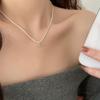 Estilo Coreano Cool Nuevo Collar de Aliento de Bebé Joyería para Mujeres Colgante Brillante de Aleación Verde Cadena para Clavícula Accesorios