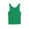 Aliexpress Hot-Selling Transfronteiriço Primavera 2026 Novo Top Casual Costurado em Malha Canelada Liso Sem Mangas 0244004
