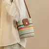 Bolsas Tejidas para Mujer 2026 Nuevo Estilo Bolsas de Mujer Otoño e Invierno Bolsas para Teléfono Móvil Bolso Cubo de Hombro Cruzado de Gama Alta